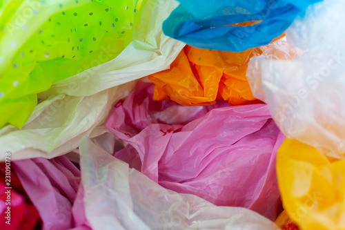 Colorful plastic bags