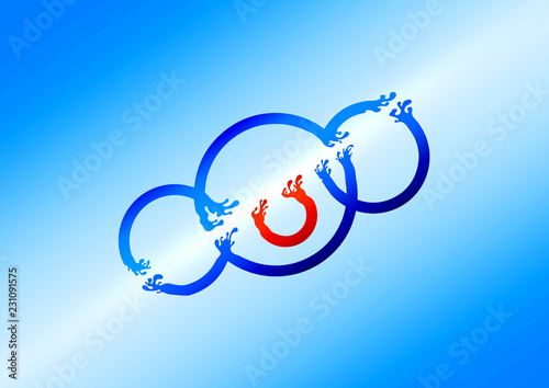 abstract background with circles and place for your text