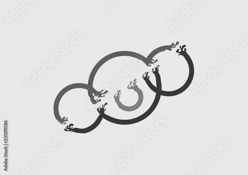 abstract background with circles and place for your text