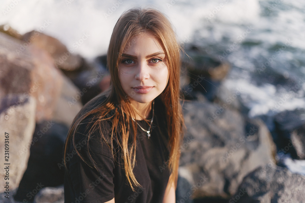 girl by the sea girl by the sea