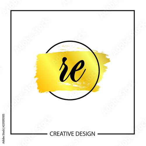 Initial Letter RE Logo Template Design Vector Illustration