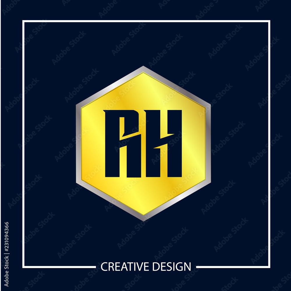 Initial Letter RH Logo Template Design Vector Illustration Initial Letter RH Logo Template Design Vector Illustration