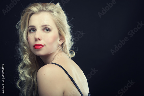 sexy blonde woman