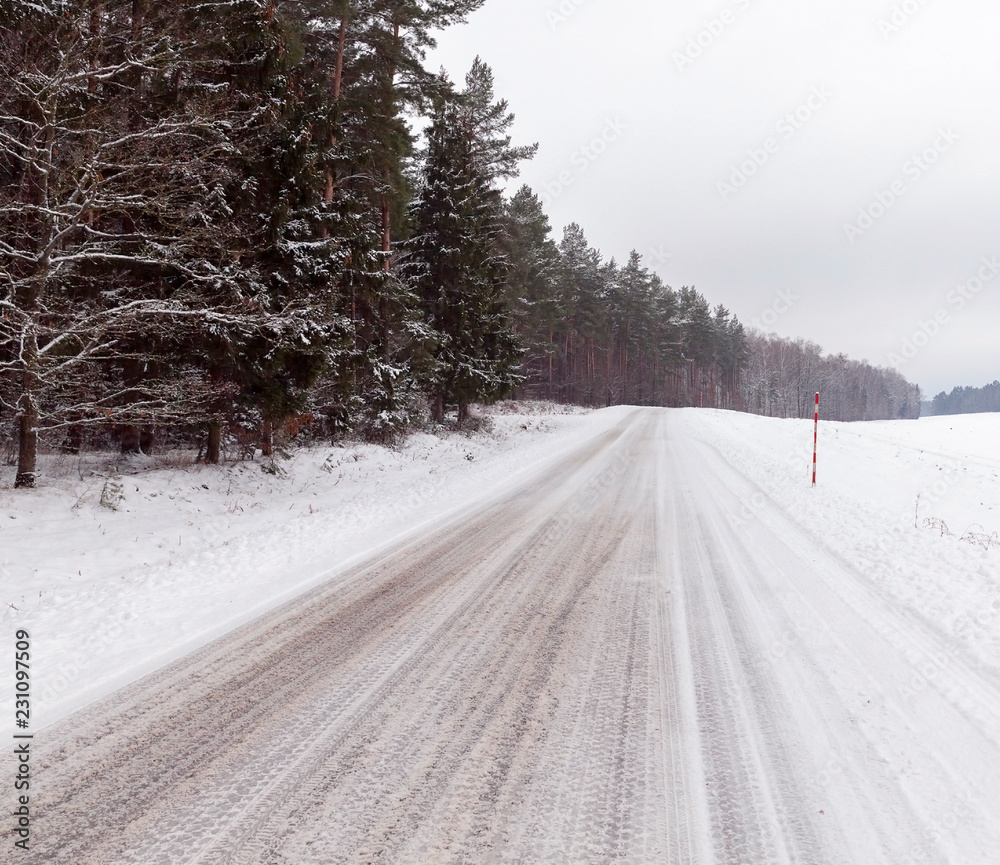 Obraz premium Road in winter