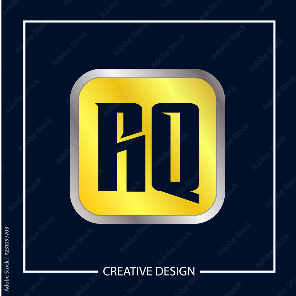 Initial Letter RQ Logo Template Design Vector Illustration Initial Letter RQ Logo Template Design Vector Illustration