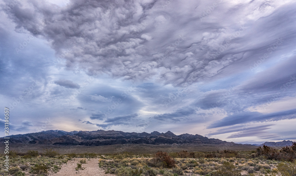 clouds over the desert