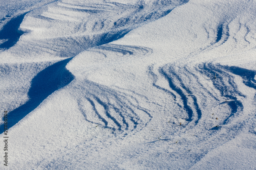 Fototapeta premium Snow drifts in winter