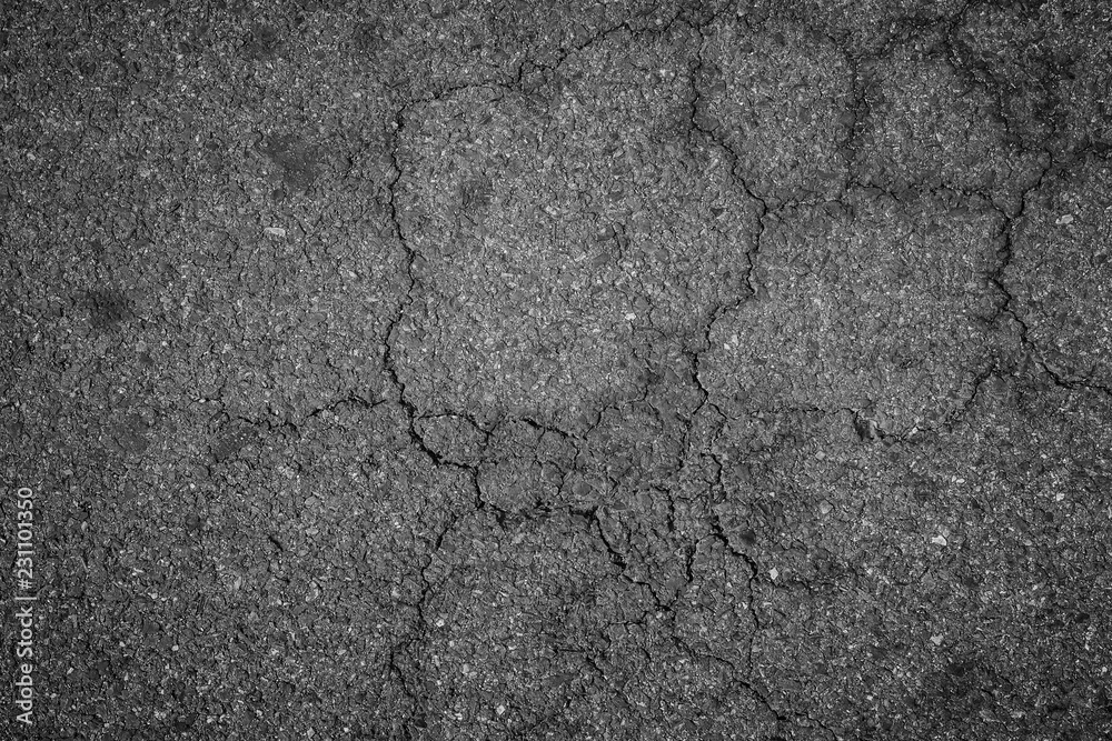 Naklejka premium Crack asphalt texture background