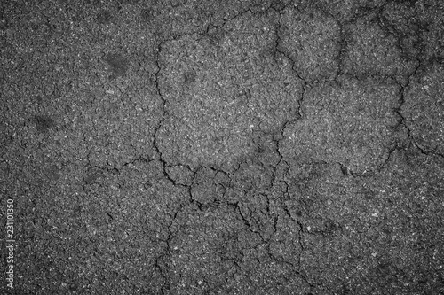 Foto Crack asphalt texture background