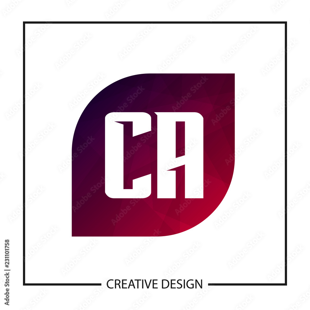 Initial Letter CA Logo Template Design Vector Illustration Initial Letter CA Logo Template Design Vector Illustration