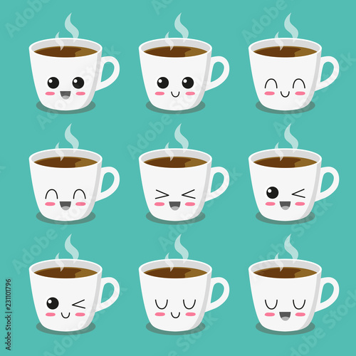 Cap of coffee character collection