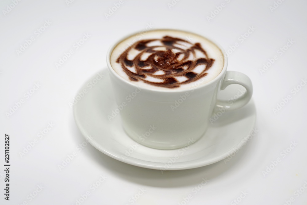 渦巻状のコーヒーアート 渦巻状のコーヒーアート