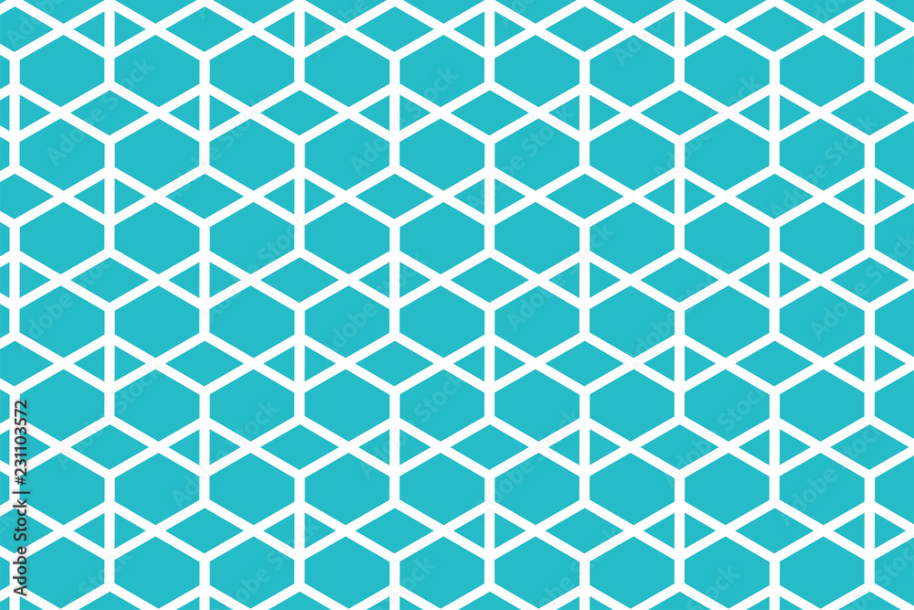 Fototapeta premium Geometric pattern background. blue background