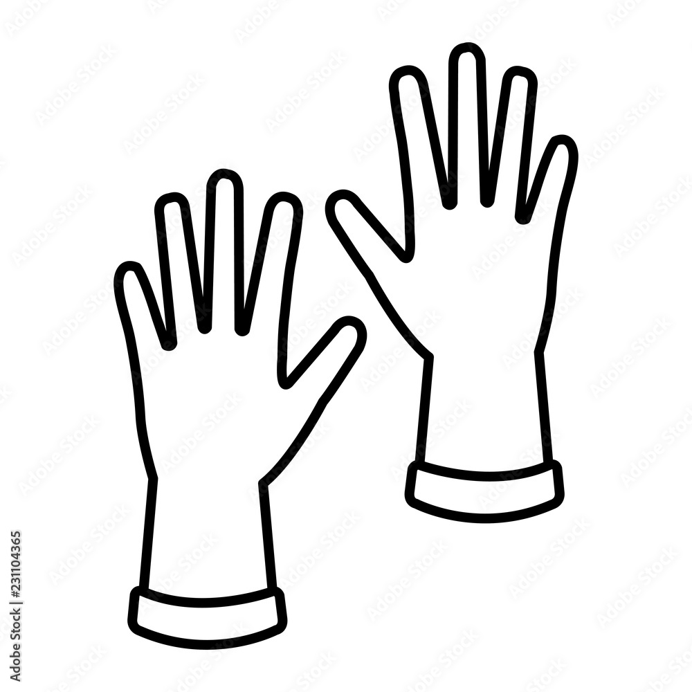 Obraz premium industrial rubber gloves icon