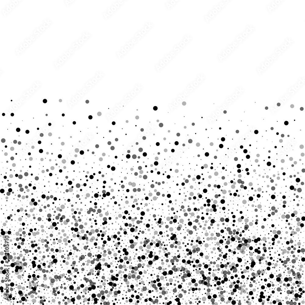 Scattered dense balck dots. Dark points dispersion