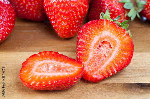 juicy ripe strawberries photo