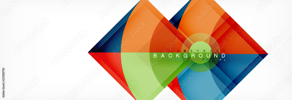 Triangles and circle geometric background Triangles and circle geometric background