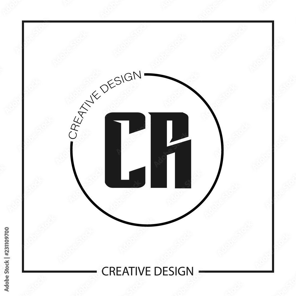 Initial Letter CR Logo Template Design Vector Illustration Initial Letter CR Logo Template Design Vector Illustration