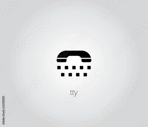 tty icon vector