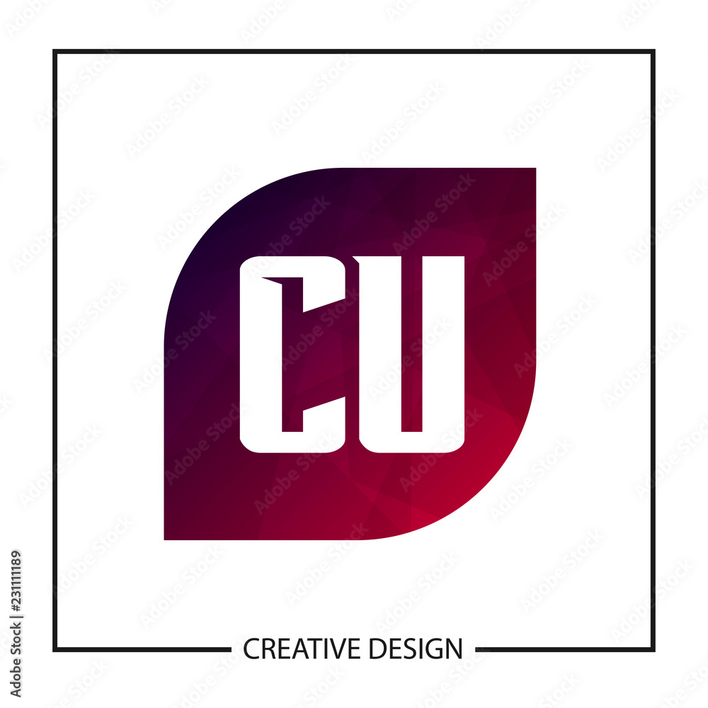 Initial Letter CU Logo Template Design Vector Illustration Initial Letter CU Logo Template Design Vector Illustration