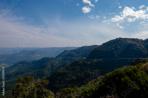 Vista do Alto da Serra na Estrada do Rio Grande do Sul, Brasil