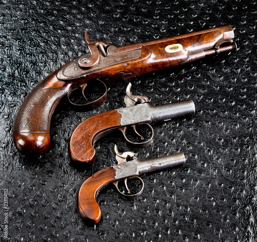 Antique English Percision Pistols.