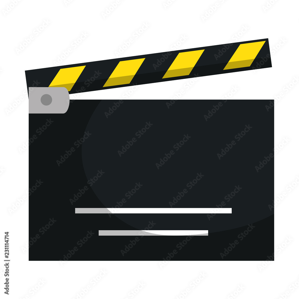 cinema clapperboard isolated icon