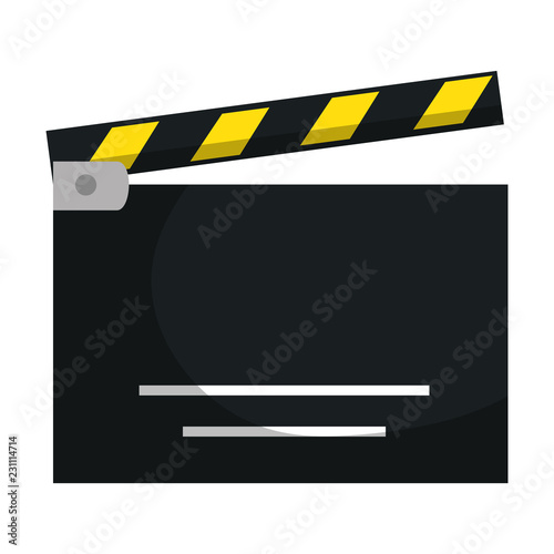 cinema clapperboard isolated icon