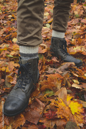 Boots in autumn