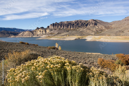 The Dillon Pinnacles and Blue Mesa Reservoir at Curecanti National Recreation Area, Colorado. photo