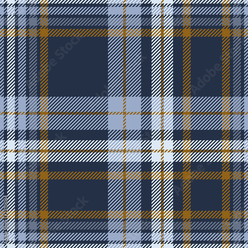 Nautical plaid pattern in dusty blue, faded navy and brown.