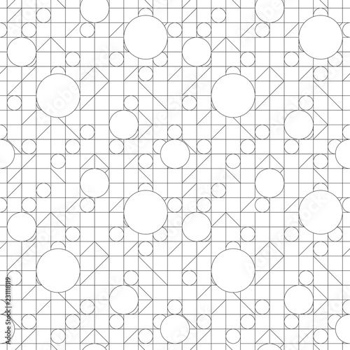 Geometric background. Seamless pattern.Vector. 幾何学パターン