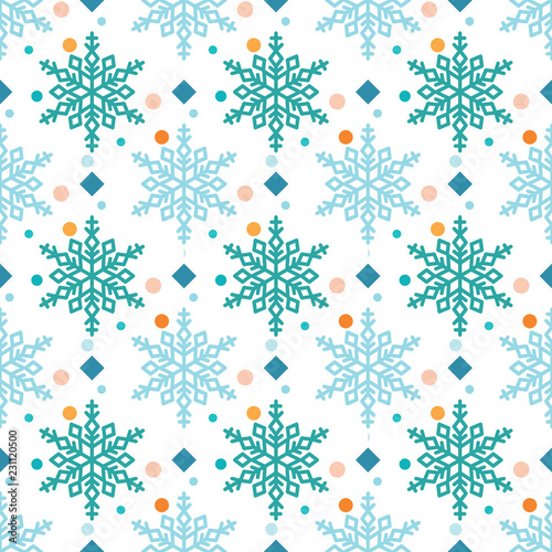 seamless snowflake pattern 4 geometric background christmass graphic design illustration vector editable