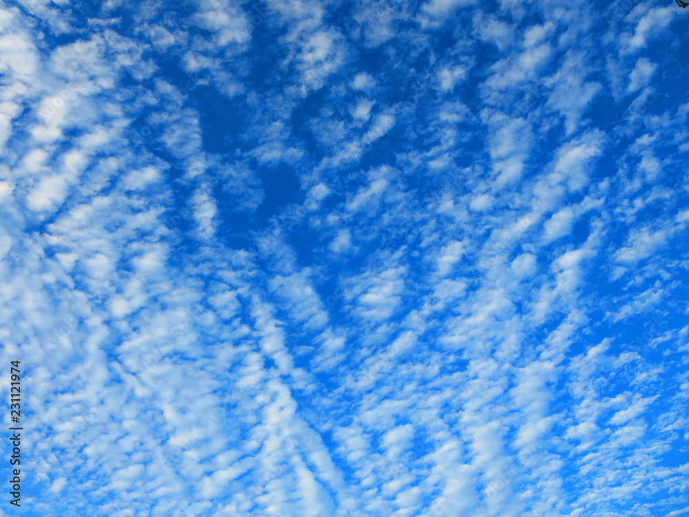 青空と一面の薄雲