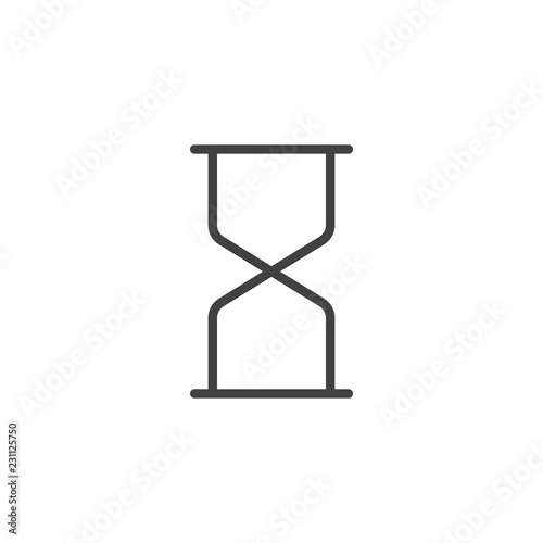 Hourglass outline icon. linear style sign for mobile concept and web design. Sand glass simple line vector icon. Time symbol, logo illustration. Pixel perfect vector graphics