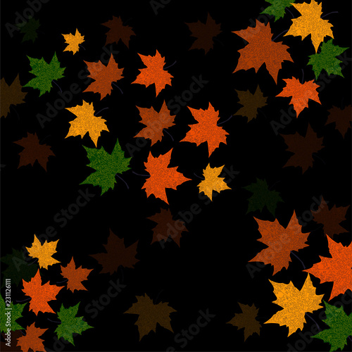 Autumn background of maple leaves. Colofrul image