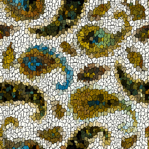 Seamless background pattern. Crackled grunge vintage surface. Vector image.