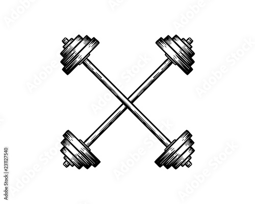 barbell vector logo