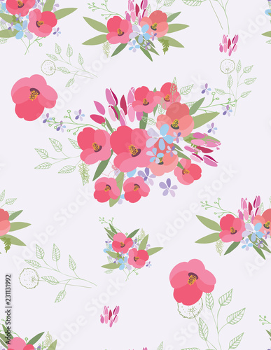 Floral seamless background for your design © Rasveta