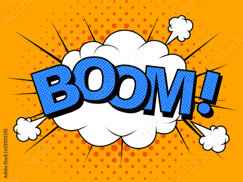 Comics Boom Comic Vector cartoon illustration explosions