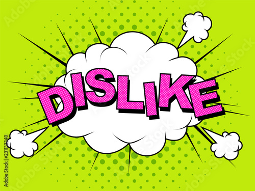 Dislike. Thumbs down, dislike icons for social network.