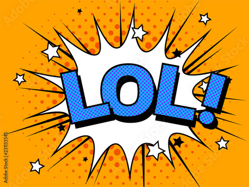 LOL Comic Vector cartoon illustration explosions. Comics Symbol