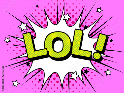 LOL Comic Vector cartoon illustration explosions. Comics Symbol