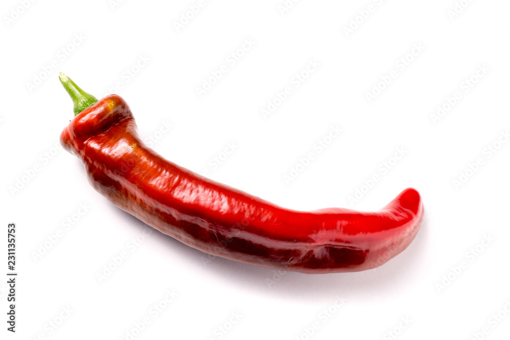 Red organic snack pepper, bellpepper with copy space Red organic snack pepper, bellpepper with copy space