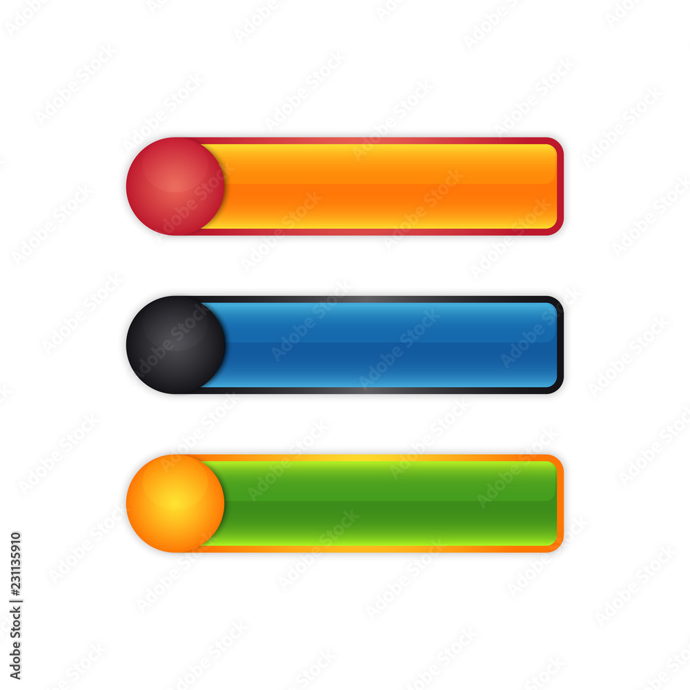 3 rounded rectangular buttons For Decoration Website The look is stylish and beautiful. 3 rounded rectangular buttons For Decoration Website The look is stylish and beautiful.