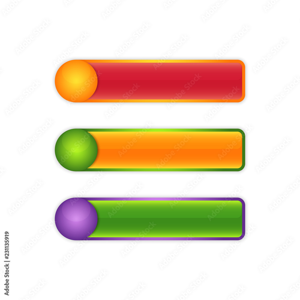 3 rounded rectangular buttons For Decoration Website The look is stylish and beautiful. 3 rounded rectangular buttons For Decoration Website The look is stylish and beautiful.