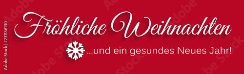 Rote Weihnachtskarte / Grußkarte mit rotem Hintergrund