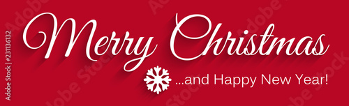 Christmas Greeting Card with Red Background