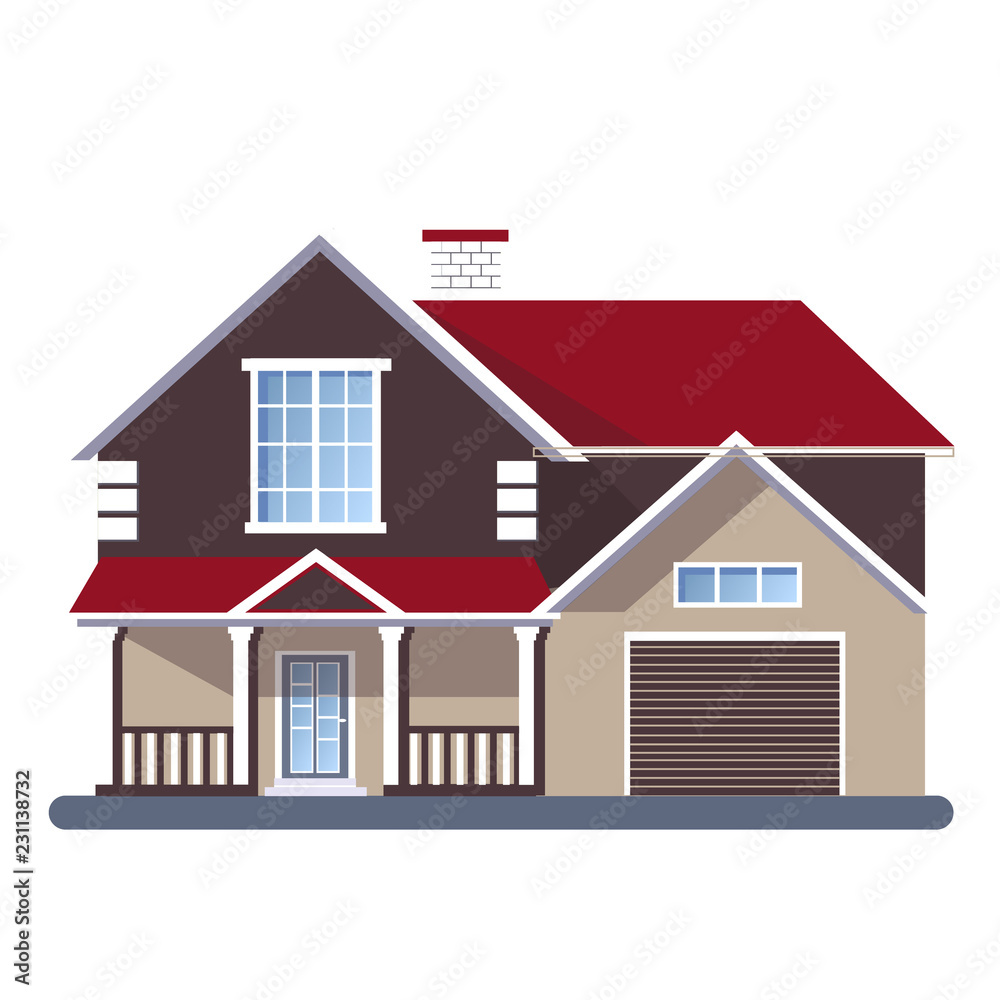 Colorful Flat Residential Houses Colorful Flat Residential Houses