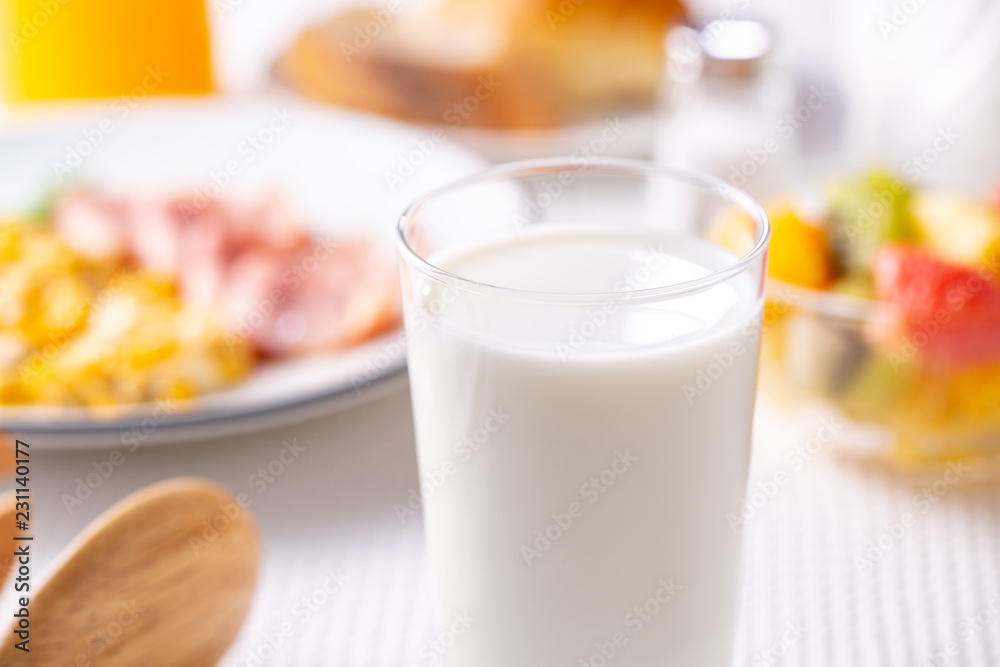 朝食〜牛乳 朝食〜牛乳